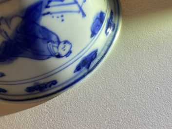 Een Chinese blauw-witte stem cup met go-spelers, Transitie periode