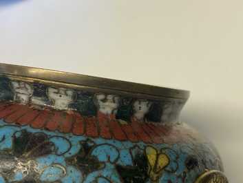 A Chinese cloisonn&eacute; censer, Ming