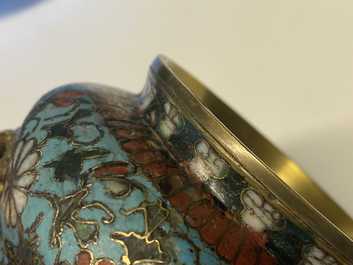 A Chinese cloisonn&eacute; censer, Ming