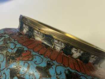 A Chinese cloisonn&eacute; censer, Ming