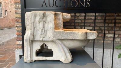 A Fatimid marble kilga, Egypt, 11/12th C.