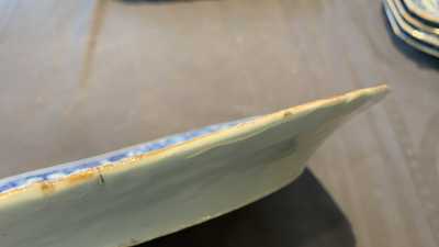 A composite 25-piece Chinese blue and white service, Qianlong