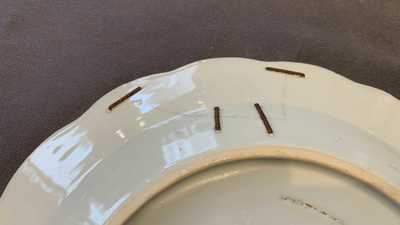 A composite 25-piece Chinese blue and white service, Qianlong