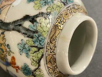 A fine Chinese famille rose tea caddy and cover, Yongzheng