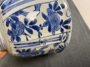 Five Chinese blue and white kraak porcelain bowls, Wanli