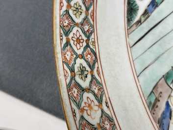 Vier Chinese famille verte schotels, Kangxi
