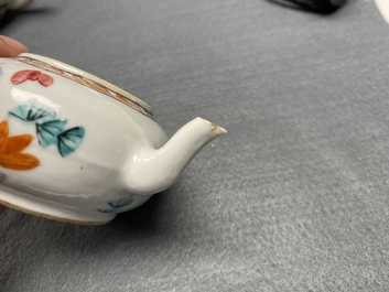 Two Chinese famille rose miniature teapots, Yongzheng/Qianlong