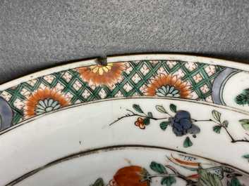 Vier Chinese famille verte schotels, Kangxi
