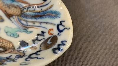 Vijf Chinese doucai lepels, 19/20e eeuw