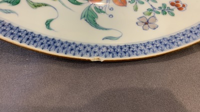 A Chinese doucai dish, Kangxi
