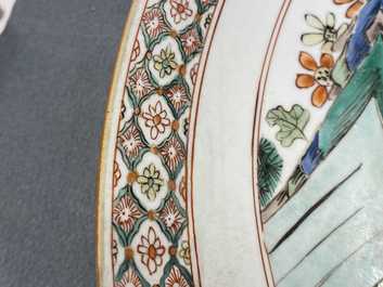Vier Chinese famille verte schotels, Kangxi