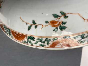 Vier Chinese famille verte schotels, Kangxi