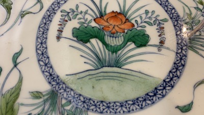 A Chinese doucai dish, Kangxi