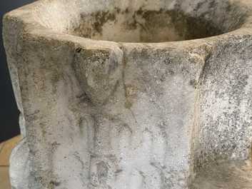 A Fatimid marble kilga, Egypt, 11/12th C.