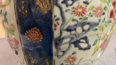 Een Chinese famille rose dekselvaas, Yongzheng