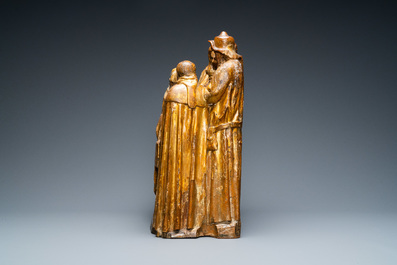 A partly gilded polychrome wooden 'Circumcision' group, Flanders, 16th C.
