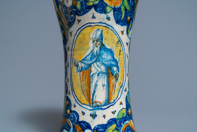An Italian maiolica albarello, Maestro Domenico workshop, Venice, 16th C.