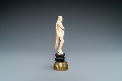 Een ivoren figuur van Christus, 'Ecce Homo', Dieppe, Frankrijk, 18e eeuw