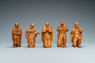 Een houten groep met 'De aanbidding der koningen', Ital&euml;, 18e eeuw