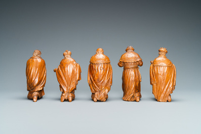 Een houten groep met 'De aanbidding der koningen', Ital&euml;, 18e eeuw
