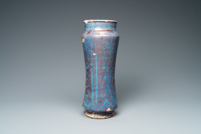 A Hispano-Moresque luster-glazed albarello, Manises, Spain, 2nd half 15th C.