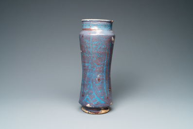 A Hispano-Moresque luster-glazed albarello, Manises, Spain, 2nd half 15th C.