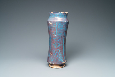 A Hispano-Moresque luster-glazed albarello, Manises, Spain, 2nd half 15th C.