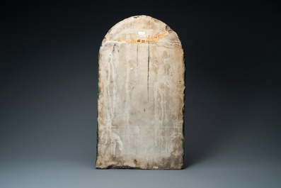 Italian school, 19th C., after Desiderio da Settignano (1430-1464): a marble bas-relief with a Virgin with Child