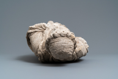 A limestone figure of Saint Barbara, 16th C.