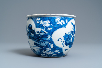 A Chinese blue and white jardini&egrave;re, Kangxi