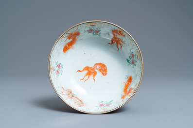A Chinese famille rose 'goldfish' bowl, Yongzheng