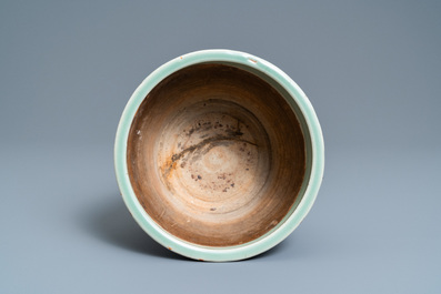 A Chinese Longquan celadon tripod censer, Ming