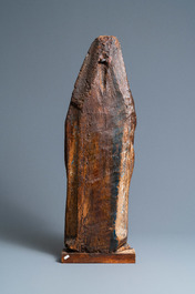 A large oak figure of a Golgotha Madonna, 15th C.