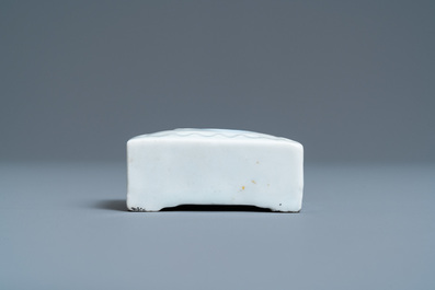 A Korean blue and white water dropper, Joseon, 19th C.