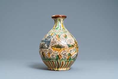 An Italian sgraffito pharmacy bottle, probably Tuscany, 17th C.
