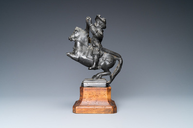 A black-patinated bronze group of Henri IV on horseback, ca. 1600