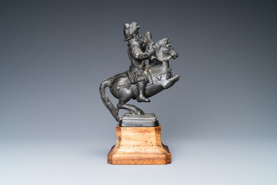 A black-patinated bronze group of Henri IV on horseback, ca. 1600