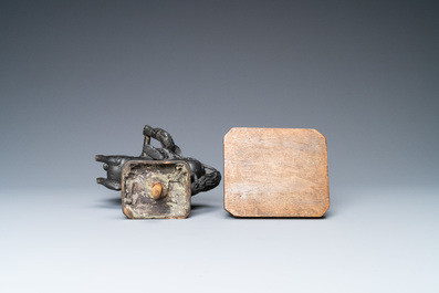 A black-patinated bronze group of Henri IV on horseback, ca. 1600
