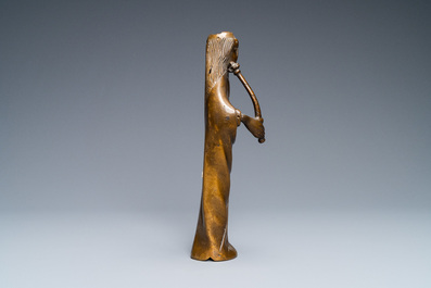 A bronze Madonna luster ornament, Flanders, 16th C.