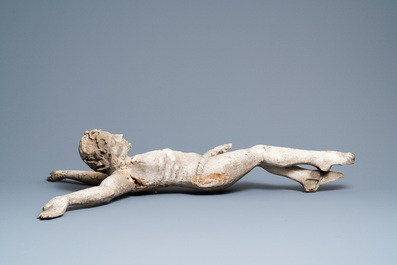 A large monochromed oak figure of Christ, 1st half 16th C.