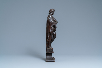 Een eikenhouten 'Ecce Homo' figuur, ca. 1600