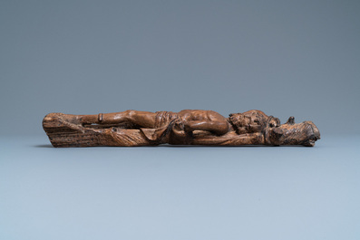 Une statue de Saint S&eacute;bastien en ch&ecirc;ne sculpt&eacute;, vers 1500