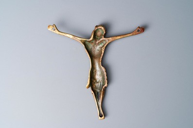 Een vergulde bronzen Corpus, Frankrijk, 14e eeuw