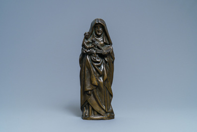 A bronze Saint Anne Trinity group in 16th C. style, ca. 1900