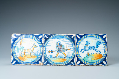 Nine polychrome maiolica medallion tiles, Antwerp or Middelburg, 2nd half 16th C.