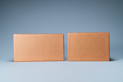 Four trompe-l'oeil storage boxes made from old book covers, France, 20th C.