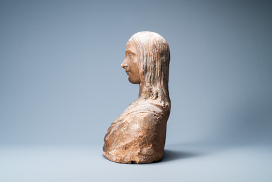 Italian school, surrounding or follower of Agnolo di Polo de&rsquo; Vetri (1470 - 1528), a terracotta bust, 16th C.: The young Christ or Cristo Giovinetto