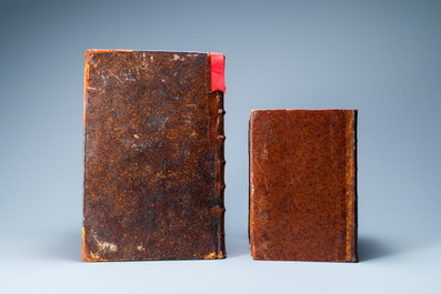 Four trompe-l'oeil storage boxes made from old book covers, France, 20th C.