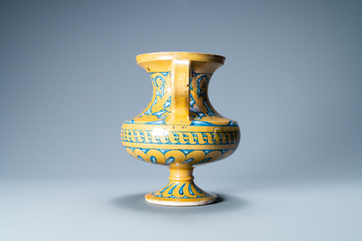 A two-handled gold-luster 'Maria' baluster vase, Deruta, Italy, 1st half 16th C.