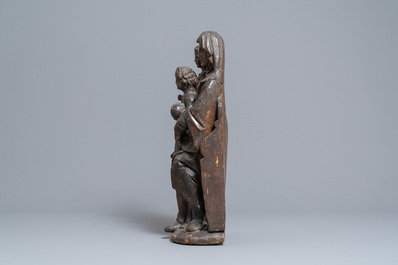 An oak Saint Anne Trinity group, ca. 1540